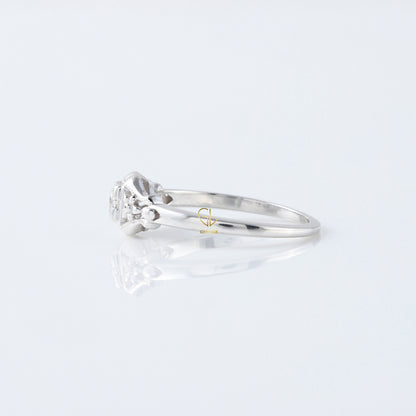 Antique Filigree Lab Grown Diamond Vintage Art Deco Engagement Ring