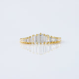 Art Deco Baguette Cut Tiara Wedding Band
