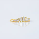 Art Deco Baguette Cut Tiara Wedding Band