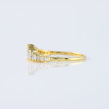 Art Deco Baguette Cut Tiara Wedding Band