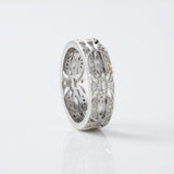 Art Deco Moissanite Wedding Band