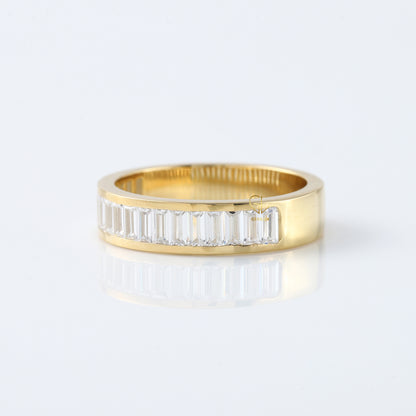Baguette Cut Lab Grown Diamond Half Eternity Band