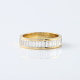 Baguette Cut Lab Grown Diamond Half Eternity Band
