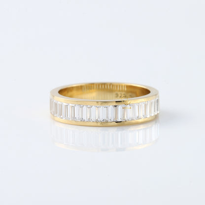 Baguette Cut Lab Grown Diamond Half Eternity Band
