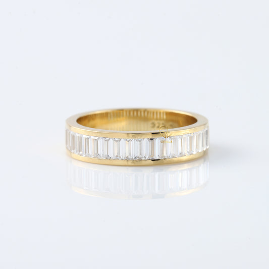 Baguette Cut Lab Grown Diamond Half Eternity Band