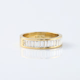 Baguette Cut Lab Grown Diamond Half Eternity Band