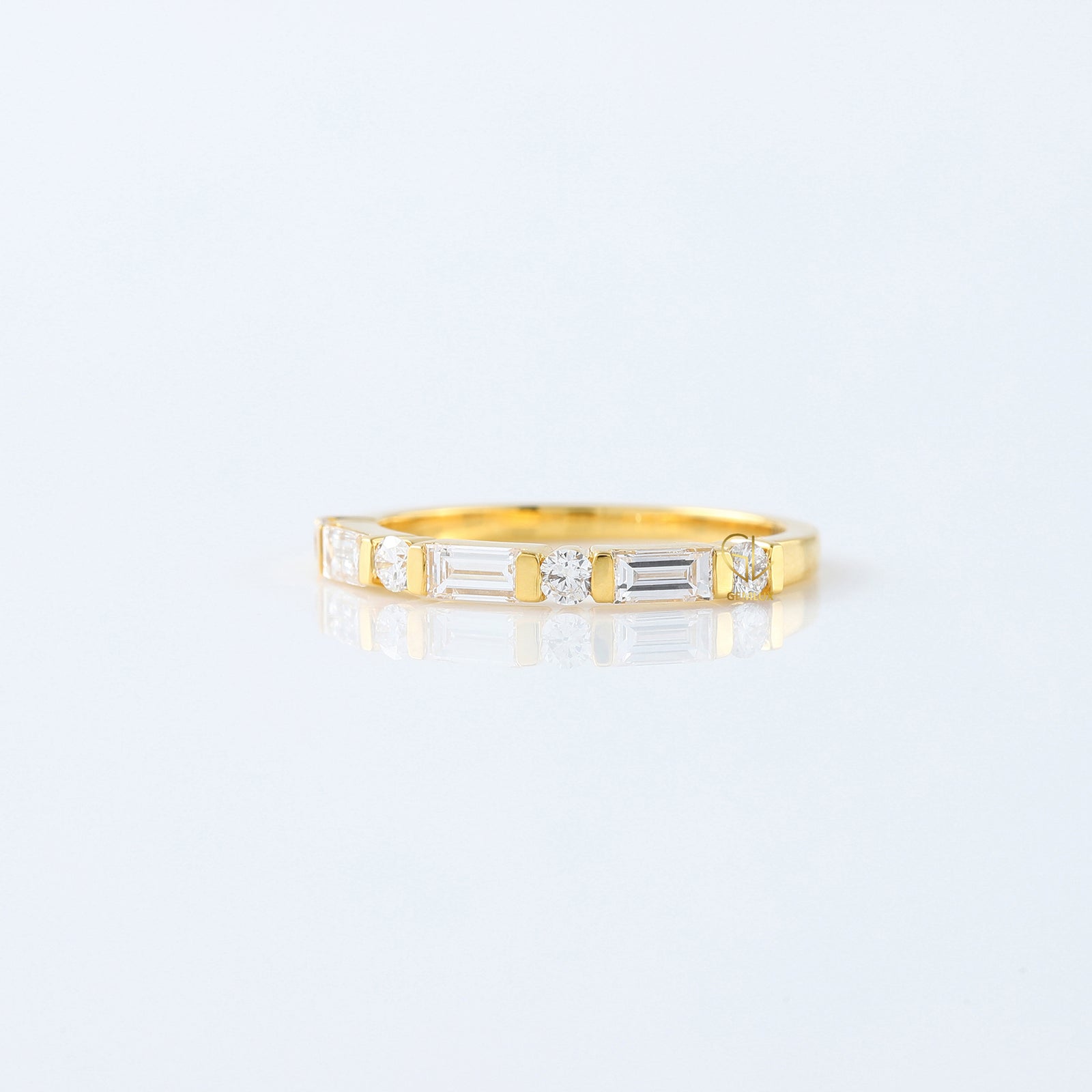 Baguette & Round Cut Lab Grown Diamond Seven Stone Band