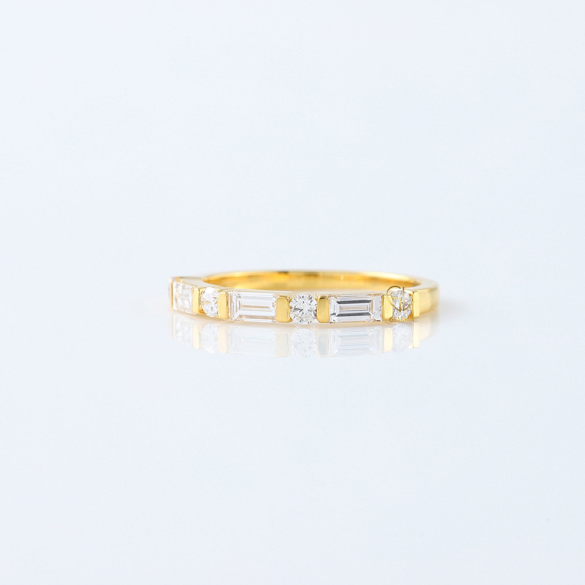 Baguette & Round Cut Lab Grown Diamond Seven Stone Band