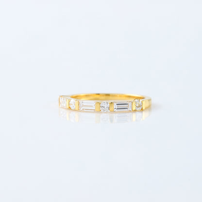 Baguette & Round Cut Lab Grown Diamond Seven Stone Band