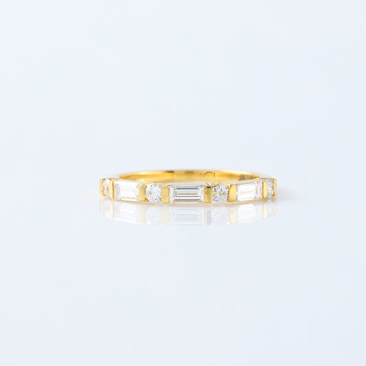 Baguette & Round Cut Lab Grown Diamond Seven Stone Band