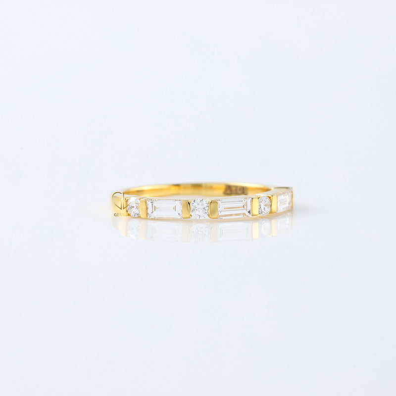 Baguette & Round Cut Lab Grown Diamond Seven Stone Band