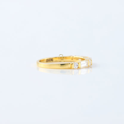 Baguette & Round Cut Lab Grown Diamond Seven Stone Band