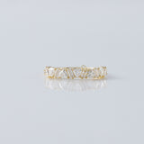 Baguette & Trillion Cut Moissanite Eternity Wedding Band