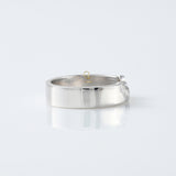 Bezel Set Chevron Engagement Ring