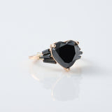 Black Heart Diamond Engagement Ring