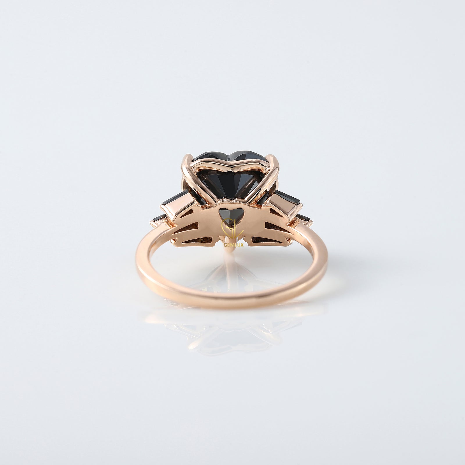 Black Heart Diamond Engagement Ring
