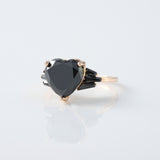 Black Heart Diamond Engagement Ring