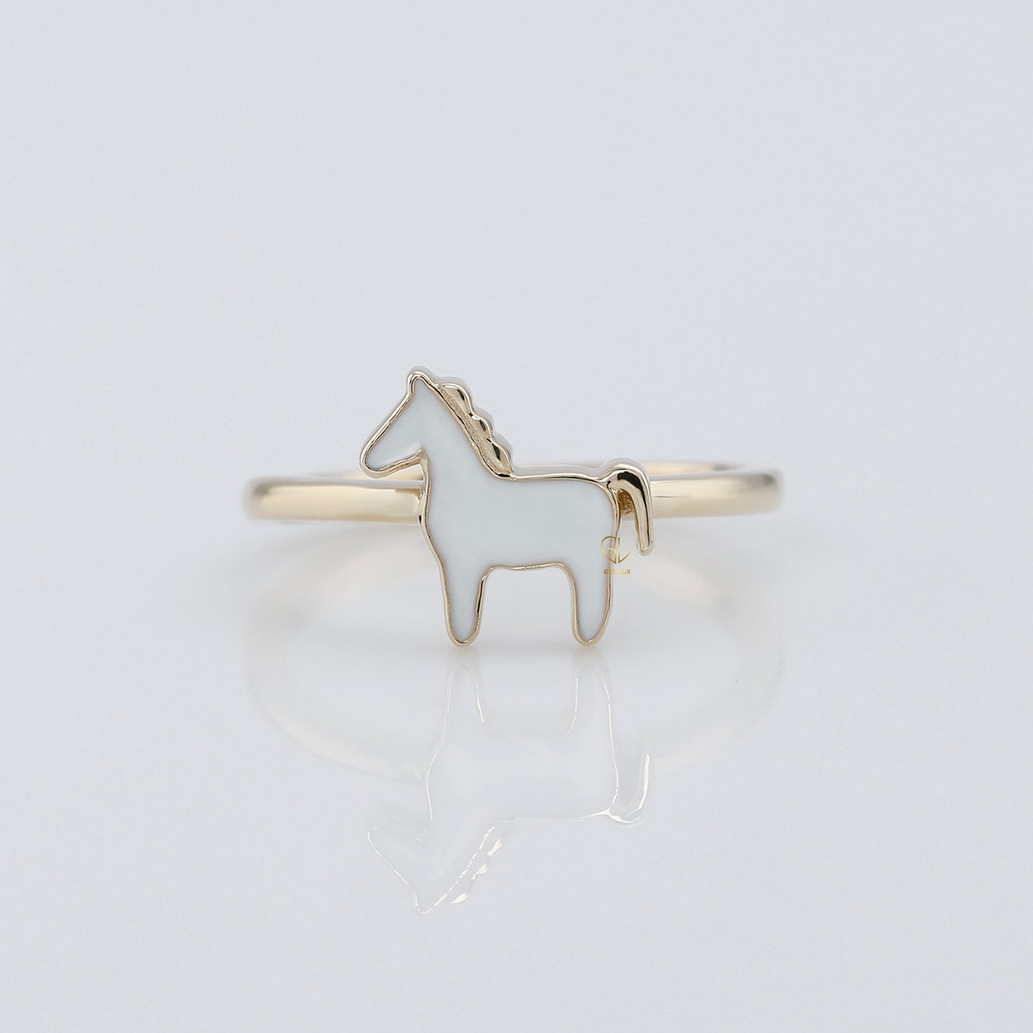 Black & White Enamel Animal Lover Gift Ring