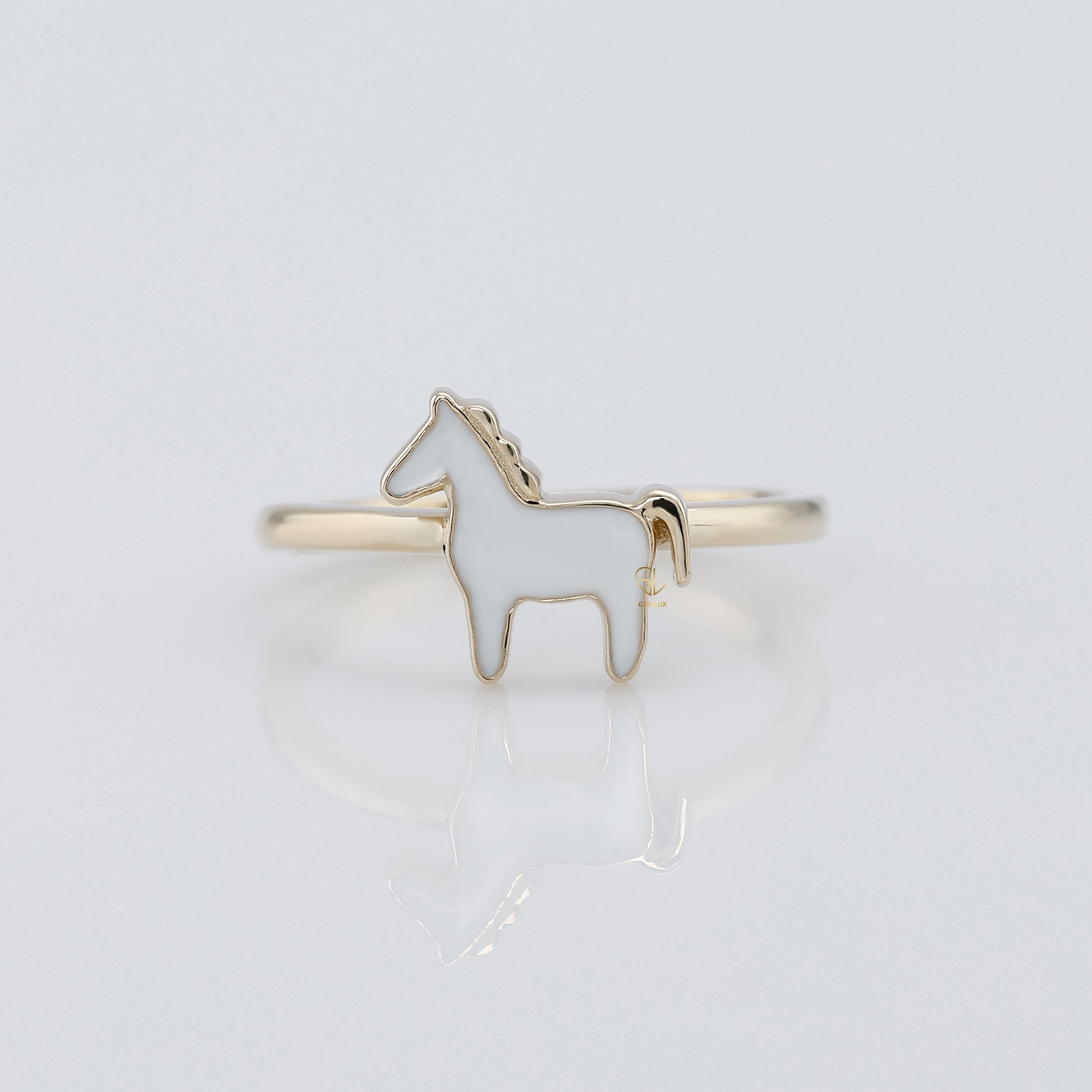 Black & White Enamel Animal Lover Gift Ring