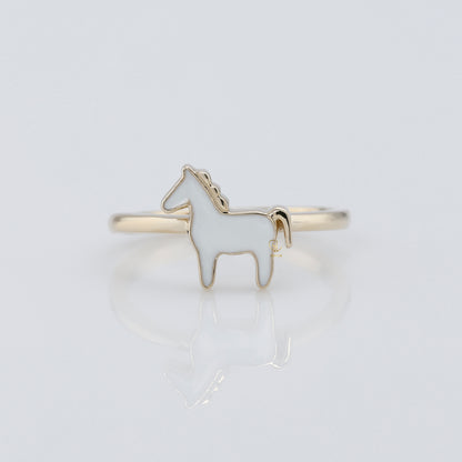 Black & White Enamel Animal Lover Gift Ring