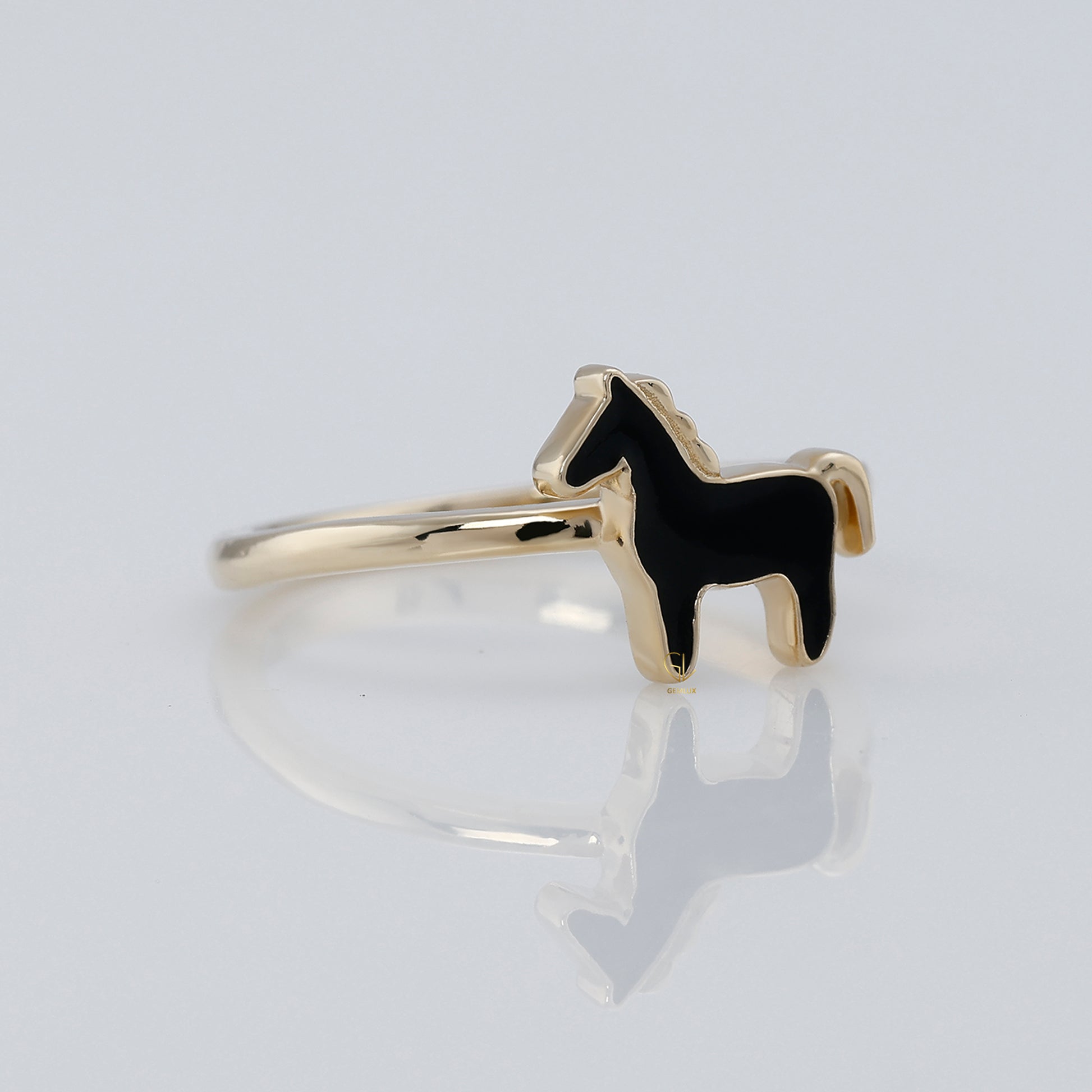 Black & White Enamel Animal Lover Gift Ring