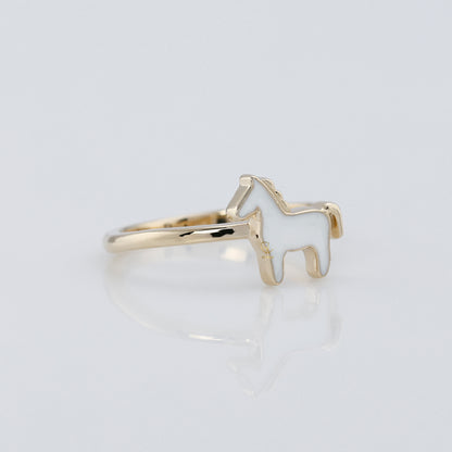 Black & White Enamel Animal Lover Gift Ring