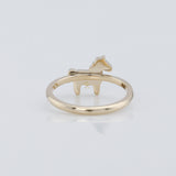 Black & White Enamel Animal Lover Gift Ring