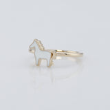 Black & White Enamel Animal Lover Gift Ring