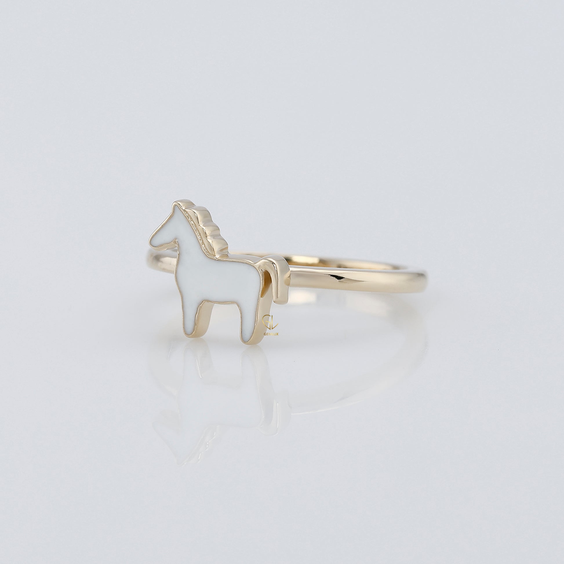 Black & White Enamel Animal Lover Gift Ring