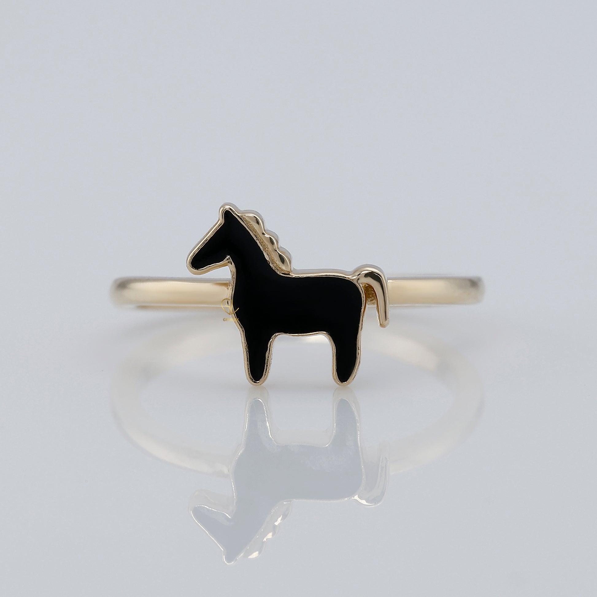 Black & White Enamel Animal Lover Gift Ring
