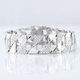 Bling Bling Lab Grown Diamond Cuban Hip Hop Bracelet For Men