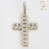 Bling Bling Moissanite Diamond Cuban Cross HipHop Pendant