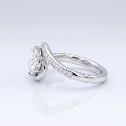 Brilliant Round Hearts & Arrows Lab Grown Diamond Bypass Engagement Ring
