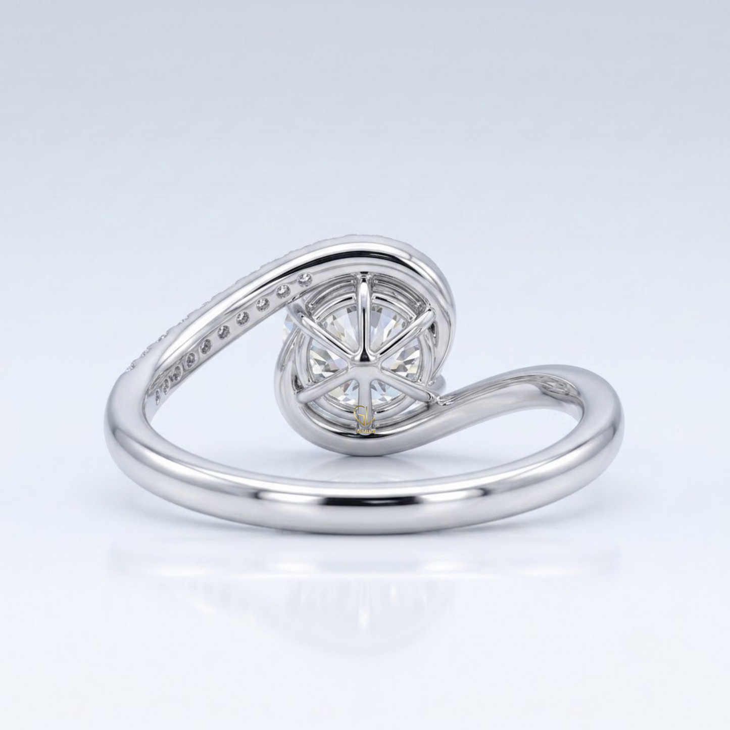 Brilliant Round Hearts & Arrows Lab Grown Diamond Bypass Engagement Ring