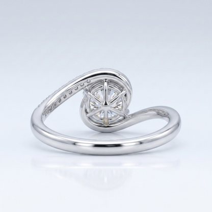 Brilliant Round Hearts & Arrows Lab Grown Diamond Bypass Engagement Ring