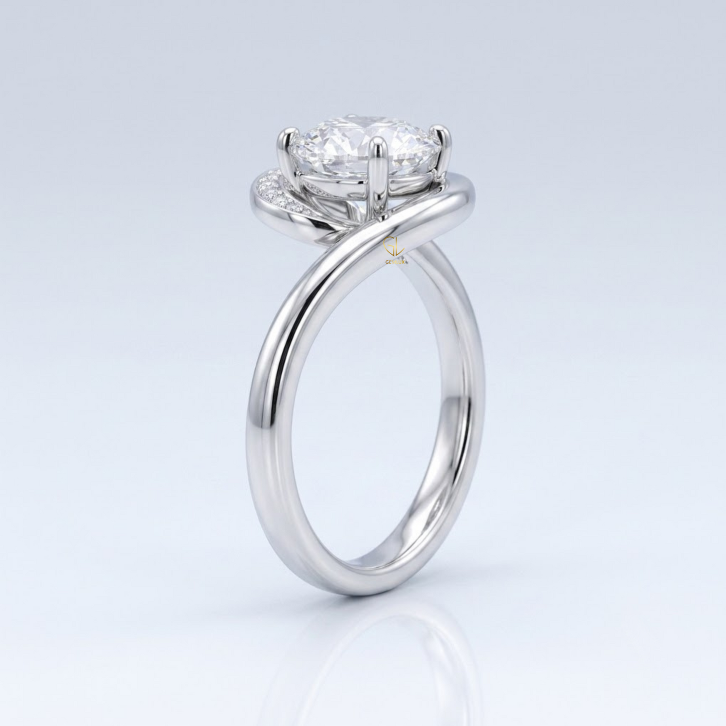 Brilliant Round Hearts & Arrows Lab Grown Diamond Bypass Engagement Ring