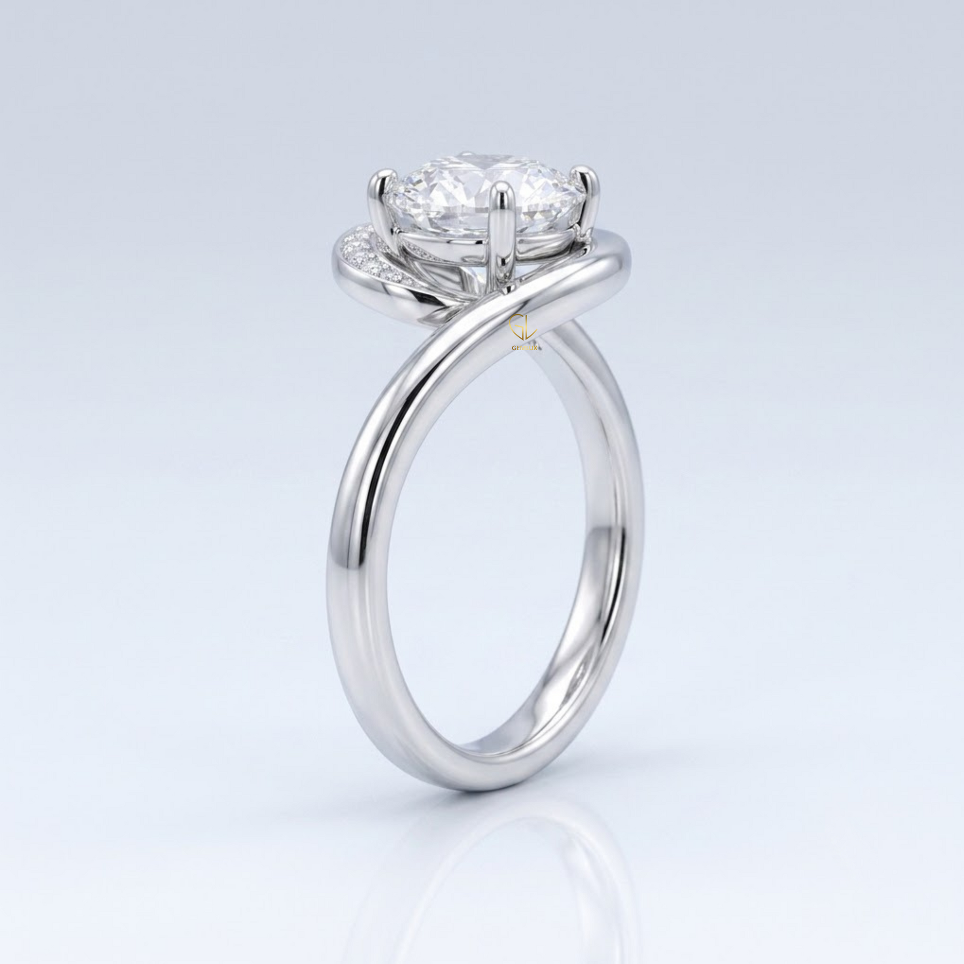Brilliant Round Hearts & Arrows Lab Grown Diamond Bypass Engagement Ring