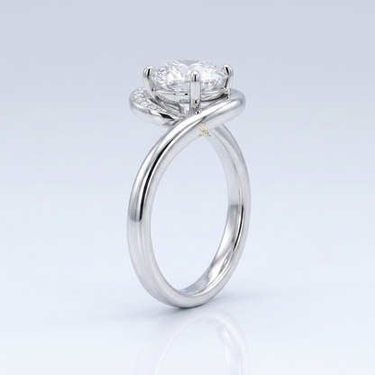 Brilliant Round Hearts & Arrows Lab Grown Diamond Bypass Engagement Ring