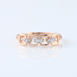 Cable Chain Link 14k Gold Ring