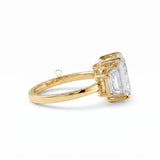 Certified Radiant Cut Three Stone Lab Grown Diamond Engagement Ring