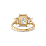 Certified Radiant Cut Three Stone Lab Grown Diamond Engagement Ring
