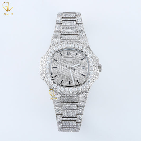 Certified Iced Out Lab Grown Diamond Hip Hop Watch