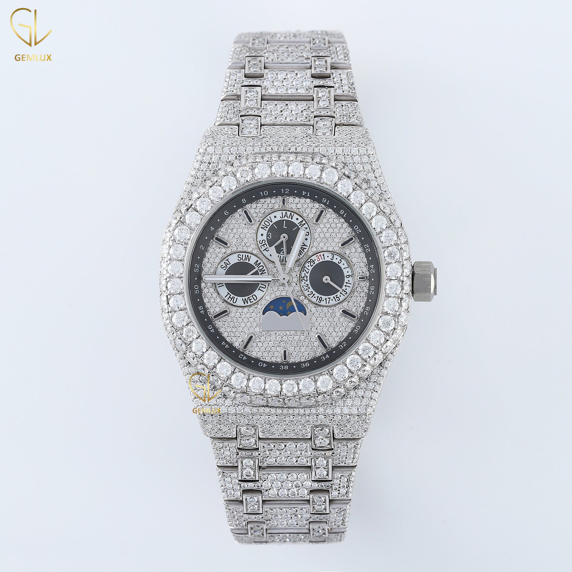 Chronograph Iced Out Lab Grown Diamond Hip Hop Watch