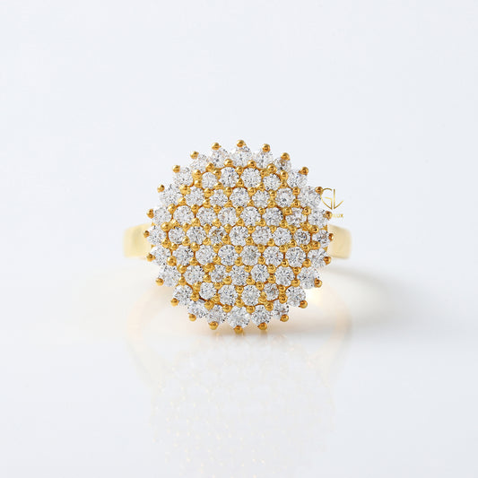 Cluster Lab Grown Diamond Solitaire Engagement Ring