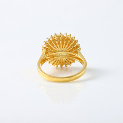 Cluster Lab Grown Diamond Solitaire Engagement Ring