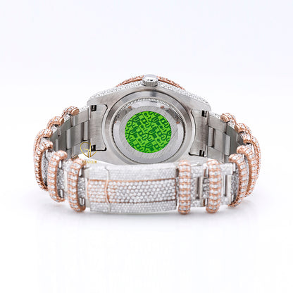 Customised Iced Out Roman Dial Moissanite Diamond Snake Watch