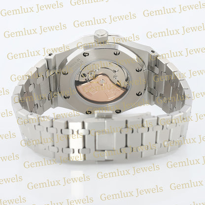 Date Just Black Dial Moissanite Diamond Bezel Wrist Watch For Men