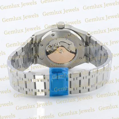 Date Just White Dial Moissanite Diamond Bezel Wrist Watch For Women