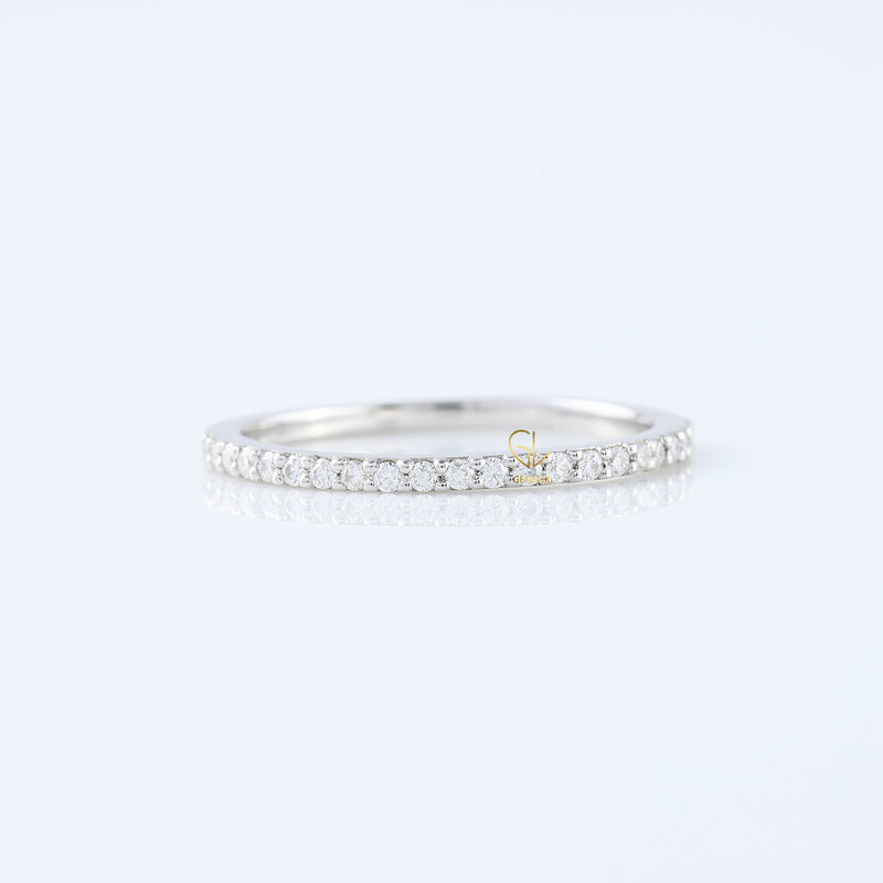 Delicate Moissanite Diamond Eternity Wedding Band