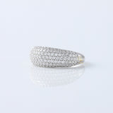 Dome Style Pave Set Lab Grown Diamond Chunky Ring